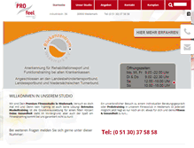 Tablet Screenshot of pro-feel.de